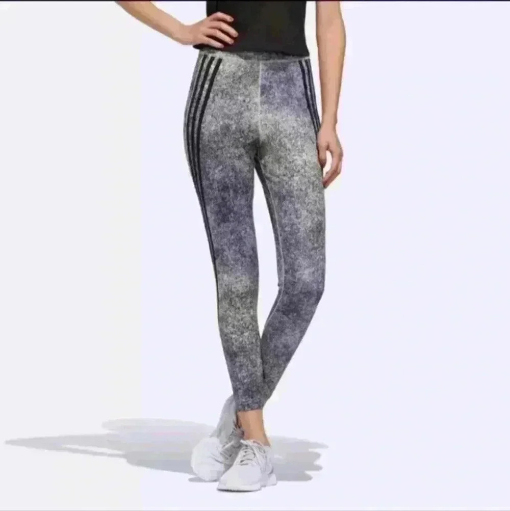 NWT ADIDAS Legging black, green and purple color size 2XS Activewear High Rise - Picture 1 of 12